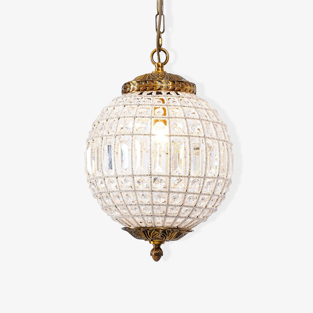 Calaine Lustre Gold Globe Crystal Vintage