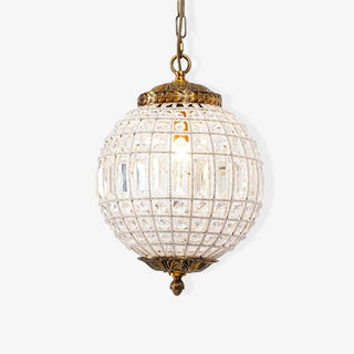 Lustra Lustre Gold Globe Crystal Vintage