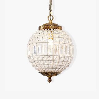 Lustra Lustre Gold Globe Crystal Vintage