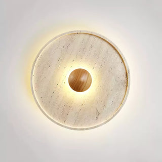 Lumiround Plafonnier Disque Incrusté en Travertin-Luire