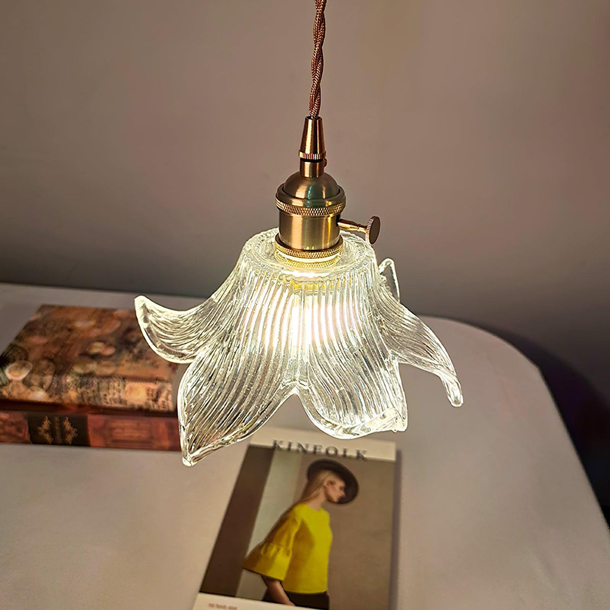 Thaliran Suspension Glam en Laiton et Verre