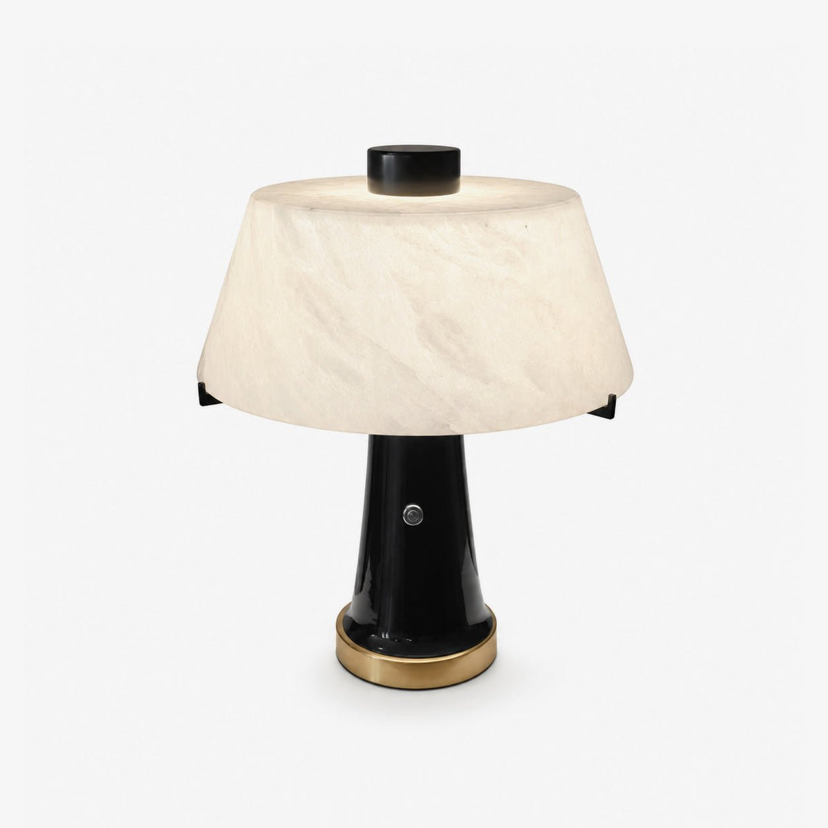 Trapezia Alabaster Desk Lamp-Neutral Decor