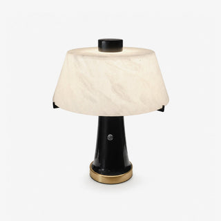 Trapezia Alabaster Desk Lamp-Neutral Decor