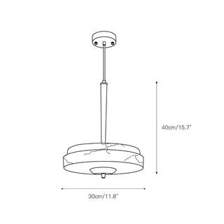 Ithaara Moderne Minimaliste Albâtre Lumière Pendentif