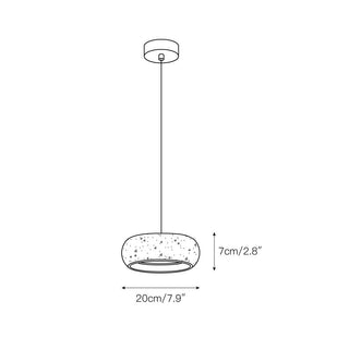 Eurvaran Moderne Minimaliste Tambour Travertin Lumière Pendentif