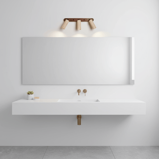 Travertine Triple Spotlight Wall Lamp-Neutral Decor
