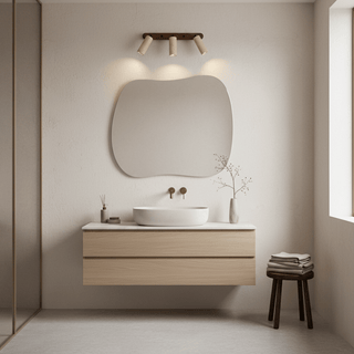 Travertine Triple Spotlight Wall Lamp-Neutral Decor