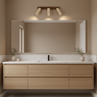 Travertine Triple Spotlight Wall Lamp-Neutral Decor