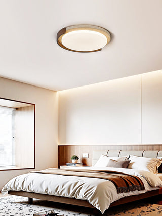Travertine Eclipse Ceiling Lamp-Neutral Decor