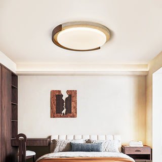 Travertine Eclipse Ceiling Lamp-Neutral Decor