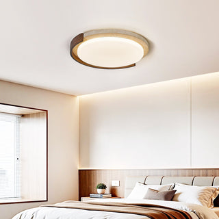Travertine Eclipse Ceiling Lamp-Neutral Decor