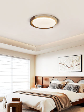 Travertine Eclipse Ceiling Lamp-Neutral Decor