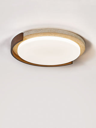 Travertine Eclipse Ceiling Lamp-Neutral Decor