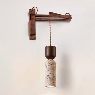 Travertine Fusion Wall Sconce-Neutral Decor
