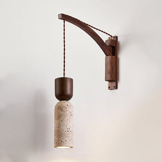 Travertine Fusion Wall Sconce-Neutral Decor