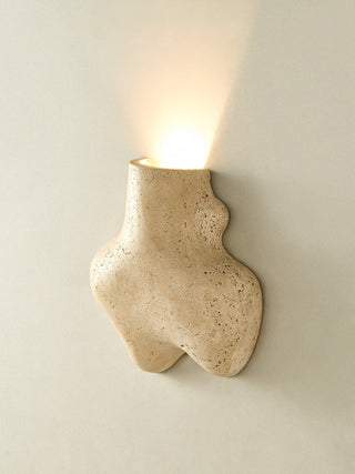 Travertine Abstract Wall Lamp-Neutral Decor