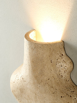 Travertine Abstract Wall Lamp-Neutral Decor