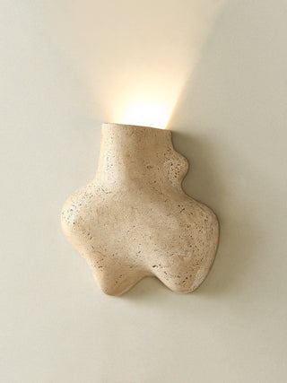 Travertine Abstract Wall Lamp-Neutral Decor
