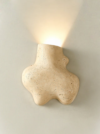 Travertine Abstract Wall Lamp-Neutral Decor