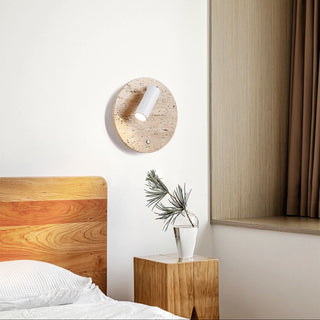Travertine Axis Directional Sconce-Neutral Decor