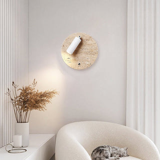 Travertine Axis Directional Sconce-Neutral Decor