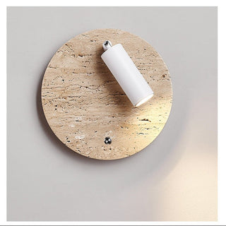 Travertine Axis Directional Sconce-Neutral Decor