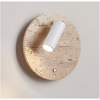 Travertine Axis Directional Sconce-Neutral Decor