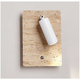 Travertine Axis Directional Sconce-Neutral Decor