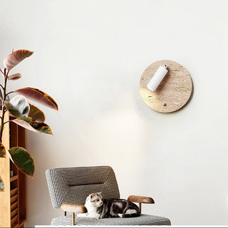 Travertine Axis Directional Sconce-Neutral Decor