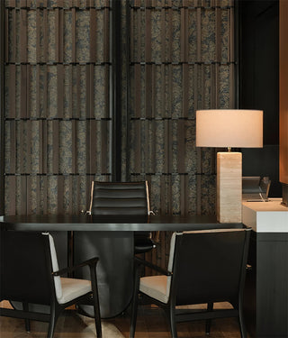 Travertine Column Table Lamp-Neutral Decor