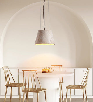 Travertine Cone Pendant Lamp-Neutral Decor