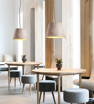 Travertine Cone Pendant Lamp-Neutral Decor