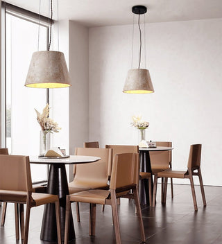 Travertine Cone Pendant Lamp-Neutral Decor
