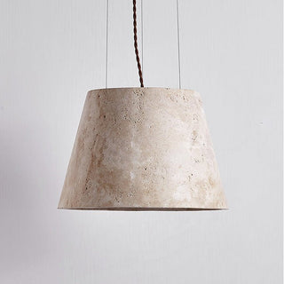 Travertine Cone Pendant Lamp-Neutral Decor