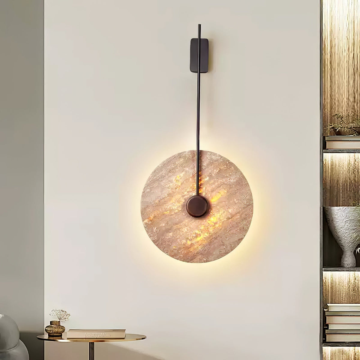 Visolia Applique Murale Minimaliste en Travertin