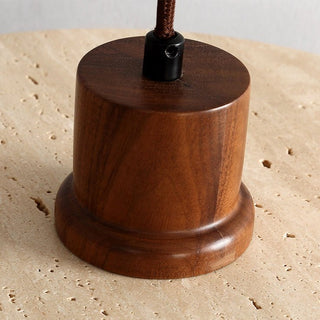 Travertine Disk Globe Pendant Light-Neutral Decor
