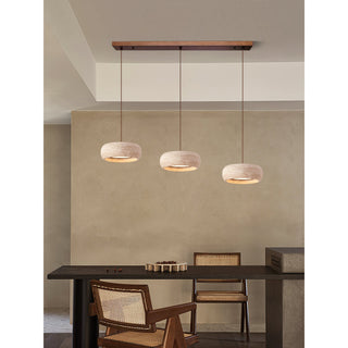 Eurvaran Moderne Minimaliste Tambour Travertin Lumière Pendentif