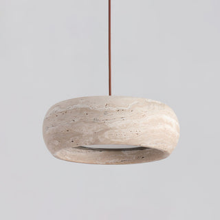 Eurvaran Moderne Minimaliste Tambour Travertin Lumière Pendentif