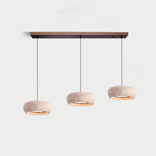 Eurvaran Moderne Minimaliste Tambour Travertin Lumière Pendentif