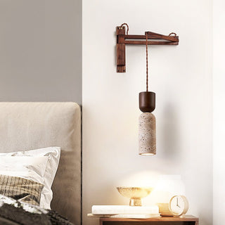 Travertine Fusion Wall Sconce-Neutral Decor