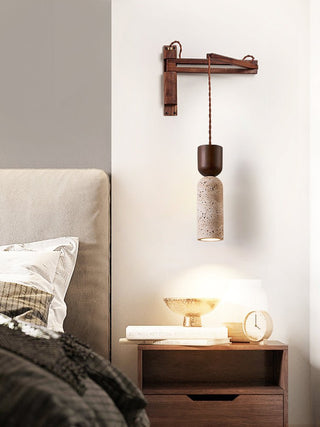 Travertine Fusion Wall Sconce-Neutral Decor