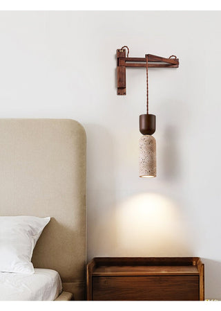 Travertine Fusion Wall Sconce-Neutral Decor