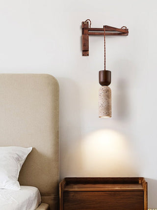 Travertine Fusion Wall Sconce-Neutral Decor