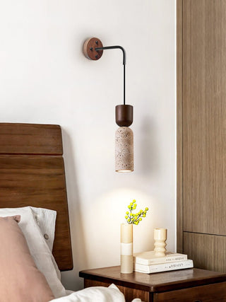 Travertine Fusion Wall Sconce-Neutral Decor