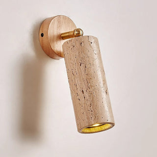 Arvararae Moderne Minimaliste Bois Travertin Applique Murale