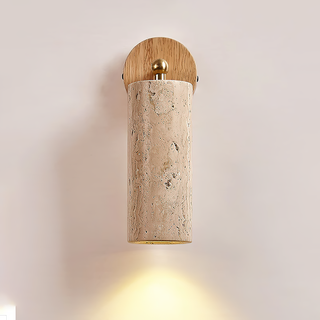 Arvararae Moderne Minimaliste Bois Travertin Applique Murale