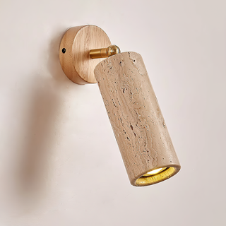 Arvararae Moderne Minimaliste Bois Travertin Applique Murale