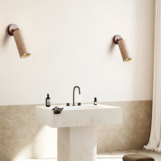 Arvararae Moderne Minimaliste Bois Travertin Applique Murale