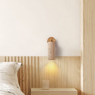 Arvararae Moderne Minimaliste Bois Travertin Applique Murale
