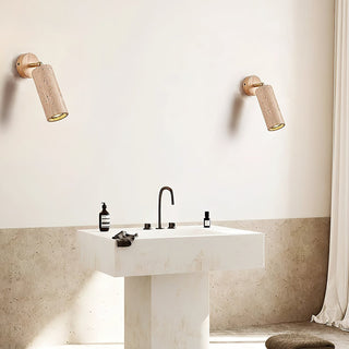 Arvararae Moderne Minimaliste Bois Travertin Applique Murale